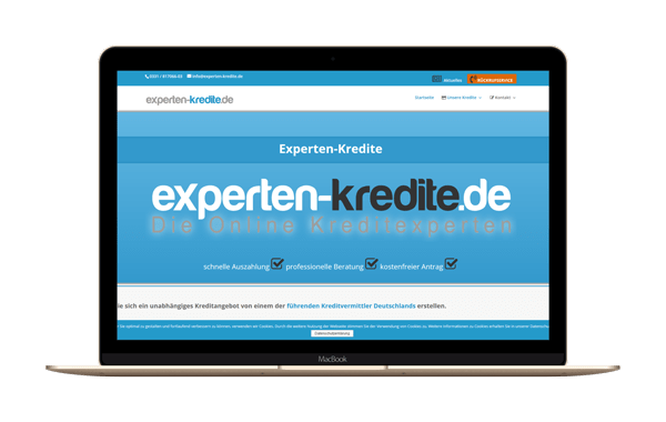 experten-kredite.de - Webseite
